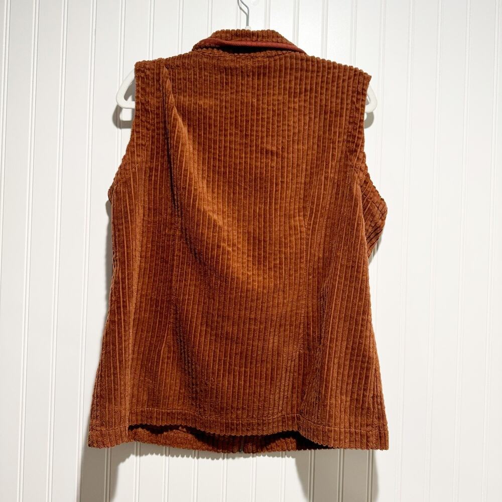 Woolrich Zip Up Cotton Corduroy Vest Rust Colored Size Large - Picture 6 of 6